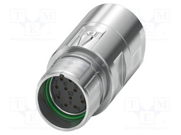 Connector: M23; plug; PIN: 12; soldering; straight; M23 PRO; 8A; 150V