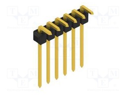 Connector: pin strips; pin header; male; PIN: 6; 2.54mm; THT; 1x6