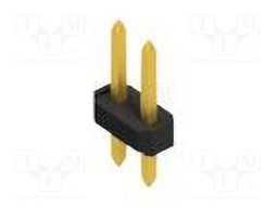 Connector: pin strips; pin header; male; PIN: 2; 2.54mm; THT; 2x1
