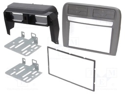 Radio mounting frame; Fiat; 2 DIN; silver
