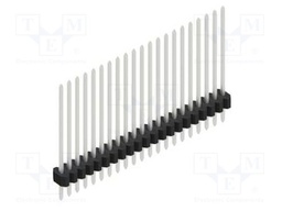 Connector: pin strips; pin header; male; PIN: 21; 1.27mm; THT; 1x21