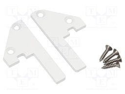 Cap for LED profiles; white; ABS; Application: STEP10