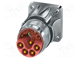 Connector: M23; socket; PIN: 15; crimped; straight; IP67