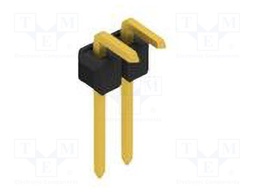 Connector: pin strips; pin header; male; PIN: 2; 2.54mm; THT; 1x2