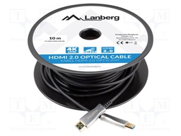 Cable; HDMI plug,both sides; PVC; Len: 10m; black; Core: Cu