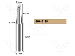 Tip; chisel; 2.4mm; for soldering station; BK969