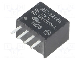 Converter: DC/DC; 3W; Uin: 10.8÷13.2V; Uout: 12VDC; Iout: 250mA; SIP4