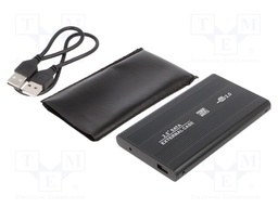 Hard discs housing: 2,5"; PnP; SATA III,USB 3.0; SATA,USB; black