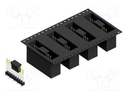 Connector: pin strips; pin header; male; PIN: 9; 2.54mm; SMT; 1x9
