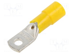Tip: ring tube; M6; Ø: 6.3mm; 25mm2; crimped; for cable; insulated