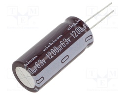 Capacitor: electrolytic; low impedance; THT; 1200uF; 63VDC; ±20%
