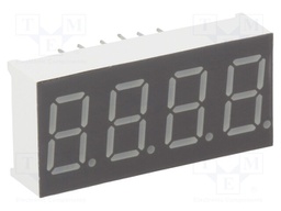 Display: LED; 7-segment; 9.2mm; 0.36"; No.char: 4; red; 33÷66mcd