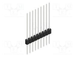Connector: pin strips; pin header; male; PIN: 9; 1.27mm; THT; 1x9