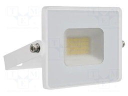 Lamp: LED flood light; 20W; 230VAC; white cold; 100°; 6500K; 25000h