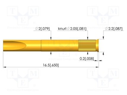 Test probe socket; gold-plated; Flange height: 0.2mm