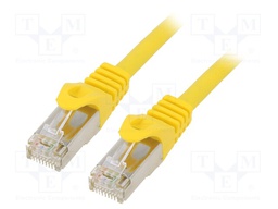 Patch cord; S/FTP; 6a; solid; Cu; LSZH; yellow; Len: 3m; 27AWG