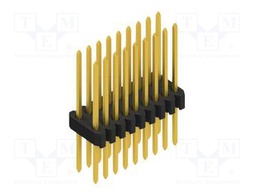 Connector: pin strips; pin header; male; PIN: 18; 1.27mm; THT; 2x9