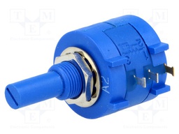 Potentiometer: shaft; multiturn; 20kΩ; 2W; ±5%; 6.35mm; linear