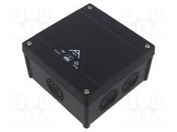 Enclosure: junction box; X: 127mm; Y: 127mm; Z: 70mm; IP66; black