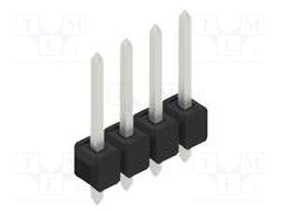Connector: pin strips; pin header; male; PIN: 4; 2.54mm; THT; 1x4