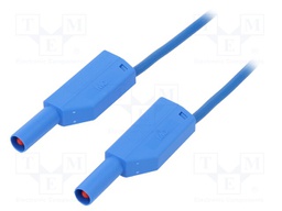 Test lead; silicone; 1m; blue; 19A; 1kV; Cond.cross sec: 1mm2