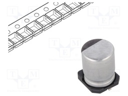 SMD Aluminium Electrolytic Capacitor, Radial Can - SMD, 470 µF, 16 V, UD Series, 5000 hours @ 105°C