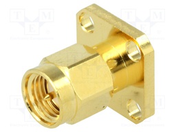 Socket; SMA; male; straight; 50Ω; soldering; teflon; gold-plated