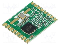 Module: RF; FM receiver; FSK; 433.92MHz; SPI; -120dBm; 1.8÷3.6VDC