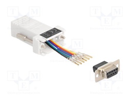 Adapter; D-Sub 9pin socket,RJ12 socket; white