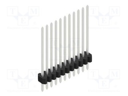 Connector: pin strips; pin header; male; PIN: 11; 1.27mm; THT; 1x11