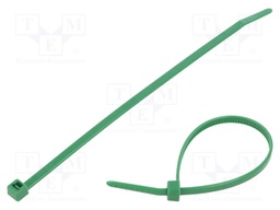 Cable tie; L: 150mm; W: 3.5mm; polyamide; 135N; green; Ømax: 35mm