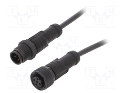 Cable: for sensors/automation; PIN: 4; M12-M12; D code-Ethernet