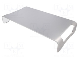 Monitor stand; 20kg; Mat: aluminium; Dim: 400x210x63mm; D: 5mm