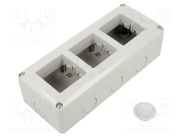 Enclosure: for modular components; IP40; for wall mounting; grey