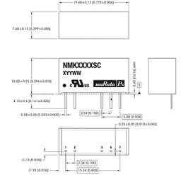 Converter: DC/DC; 2W; Uin: 4.5÷5.5V; Uout: 15VDC; Iout: 133mA; SIP