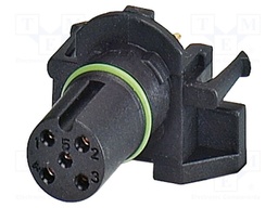 Connector: M12; contact insert; PIN: 5; 60V; straight; IP67; THT