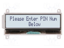 Display: LCD; alphanumeric; FSTN Positive; 20x2; 71.6x37.6x6.8mm