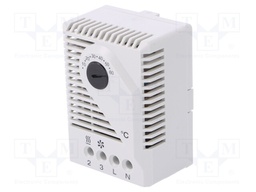 Sensor: thermostat; Contacts: SPDT; 10A; 120VAC; IP20; Mounting: DIN