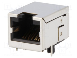 Socket; RJ45; PIN: 8; Cat: 6; shielded; Layout: 8p8c; THT; on PCBs