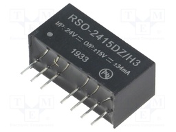 Converter: DC/DC; 1W; Uin: 9÷36V; Uout: 15VDC; Uout2: -15VDC; SIP8