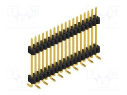 Connector: pin strips; pin header; male; PIN: 18; 1.27mm; SMT; 1x18