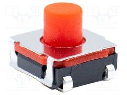 Microswitch TACT; SPST-NO; Pos: 2; 0.05A/12VDC; SMT; none; 2.6N