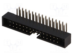 Socket; IDC; male; PIN: 30; angled 90°; THT; gold flash; 2mm
