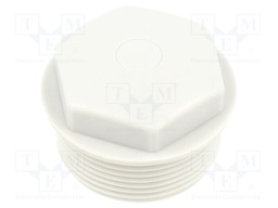 Stopper; grey; IP54; with a membrane; Thread: M32; 14mm