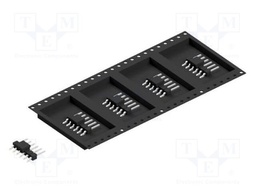 Connector: pin strips; pin header; male; PIN: 6; 2.54mm; SMT; 1x6