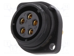 Socket; female; SP21; PIN: 5; IP68; soldering; 500V; 4mm2; 30A