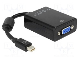 Converter; DisplayPort 1.2; 0.12m; black; black