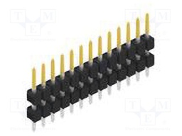 Connector: pin strips; pin header; male; PIN: 13; 2.54mm; THT; 1x13