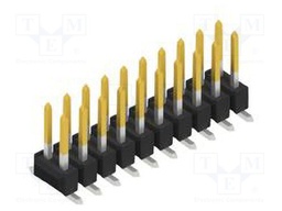 Connector: pin strips; pin header; male; PIN: 20; 2.54mm; SMT; 2x10
