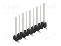 Connector: pin strips; pin header; male; PIN: 9; 2.54mm; SMT; 1x9